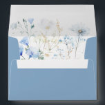 Elegant Dusty Blue Wildflower Wedding Envelope<br><div class="desc">Dusty blue wildflower wedding return address envelope.</div>
