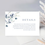 Elegant Dusty Blue Winter Foliage Wedding Details Enclosure Card<br><div class="desc">Elegant Dusty Blue Winter Foliage Wedding Details Enclosure Card.
For customization,  please click the "customize further" link and use our design tool to edit this template. 
If you need help or matching items,  please contact me.</div>