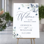 Elegant Dusty Blue Winter REHEARSAL DINNER Welcome Foam Board<br><div class="desc">For further customization,  please click the "customize further" link and use our design tool to modify this template.
If you need a help,  contact me,  please.</div>