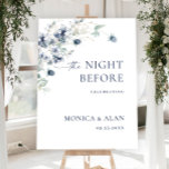 Elegant Dusty Blue Winter REHEARSAL DINNER Welcome Foam Board<br><div class="desc">For further customization,  please click the "customize further" link and use our design tool to modify this template.
If you need a help,  contact me,  please.</div>