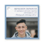 Elegant Dusty Blue with Photo Confirmation Favor Tags