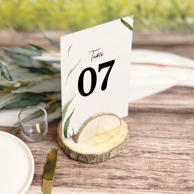 Elegant Dusty Greenery Wedding Table Numbers (Creator Uploaded)