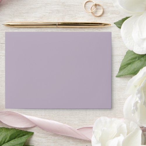 Elegant Dusty Lilac Art Deco Modern Solid Blank Envelope