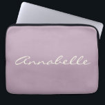 Elegant Dusty Lilac Handwritten Script Name Custom Laptop Sleeve<br><div class="desc">This custom laptop case features your name in beautiful handwritten script lettering on a stylish Dusty Lilac Purple background. Great gift idea.</div>