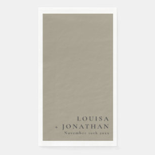 Elegant Dusty Olive Trendy Minimalist Chic Custom Paper Guest Towels