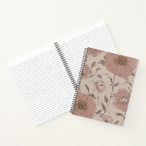  Elegant Dusty Pink Floral Womens Daily Journal 