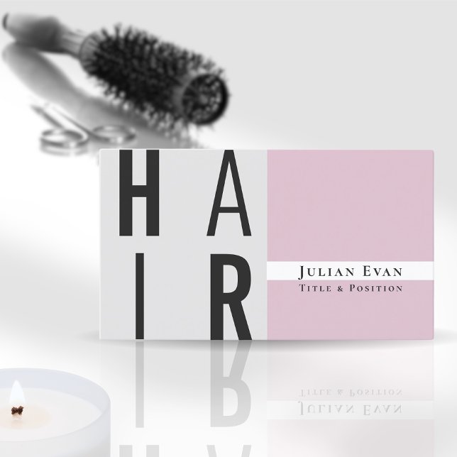 Elegant Dusty Pink Hair Stylist Business Card (Creator Uploaded)