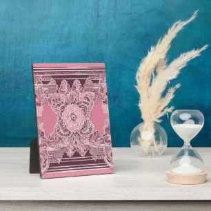 Elegant Dusty Pink Lace Keepsake Plaque Wedding