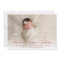 Elegant Dusty Pink Script Baby Girl Photo Birth