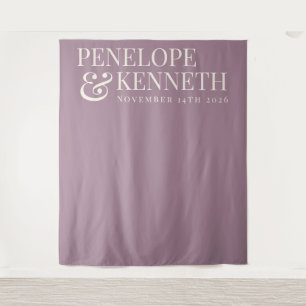 Elegant Dusty Purple Custom Wedding Backdrop