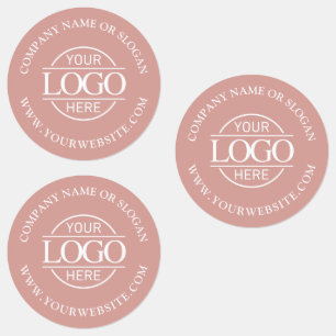 Elegant Dusty Rose Business Logo Promotional Labels