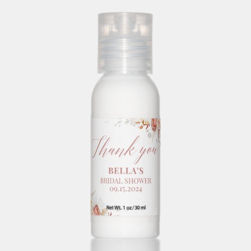 Elegant Dusty Rose Floral Thank You Hand Lotion