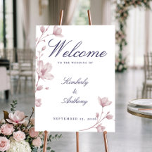 Elegant Dusty Rose Floral Wedding Welcome