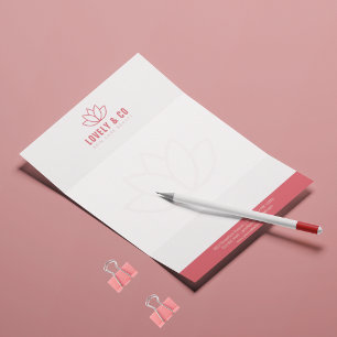 Elegant Dusty Rose & Ivory Salon Beauty Letterhead