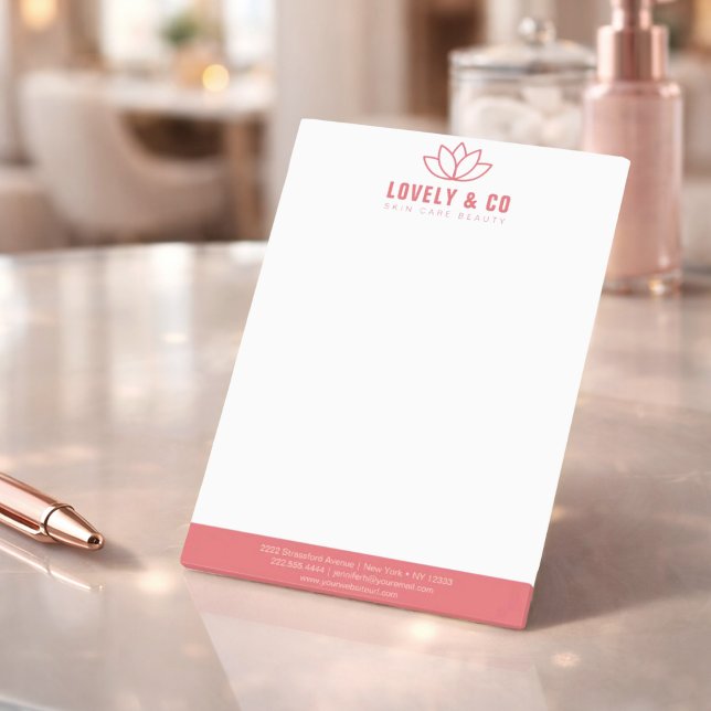 Elegant Dusty Rose & Ivory Salon Beauty Post-it Notes (Creator Uploaded)