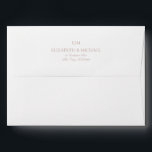 Elegant Dusty Rose Monogram Return Address Wedding Envelope<br><div class="desc">Set the stage for your special day with our Elegant Dusty Rose Monogram Return Address Wedding Envelope. Featuring a gentle dusty rose hue, this envelope adds a touch of elegance and warmth to your wedding stationery. At the top, your personalized monogram is beautifully displayed in a sophisticated font, creating a...</div>