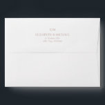 Elegant Dusty Rose Monogram Return Address Wedding Envelope<br><div class="desc">Set the stage for your special day with our Elegant Dusty Rose Monogram Return Address Wedding Envelope. Featuring a gentle dusty rose hue, this envelope adds a touch of elegance and warmth to your wedding stationery. At the top, your personalized monogram is beautifully displayed in a sophisticated font, creating a...</div>