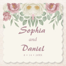 Elegant Dusty Rose Peony Floral Wedding