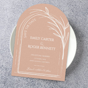 Elegant Dusty Rose Romantic Wedding Save the Date