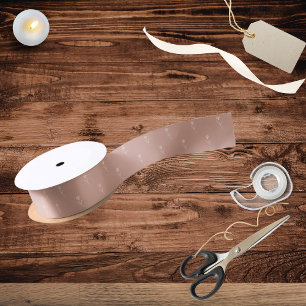 Elegant Dusty Rose Simple Flower Satin Ribbon