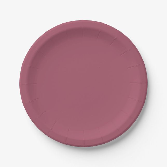 Elegant dusty rose Throw Pillow Paper Plates (Front)