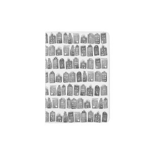 Elegant Dutch Houses Amsterdam Pattern Quirky Passport Holder