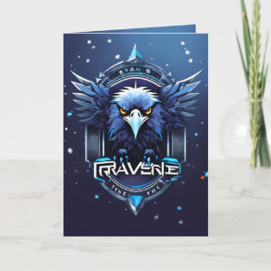 Elegant Eagle Logo Greeting Card Stylish Minimal