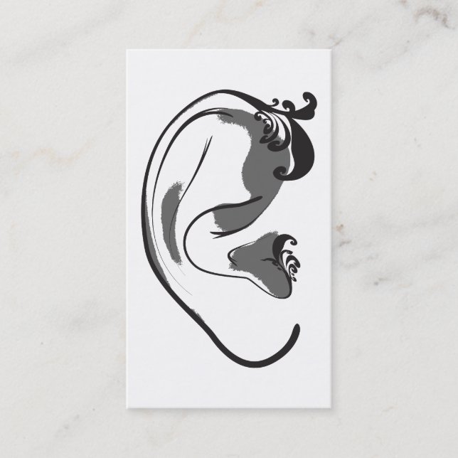 elegant ear business card (Front)