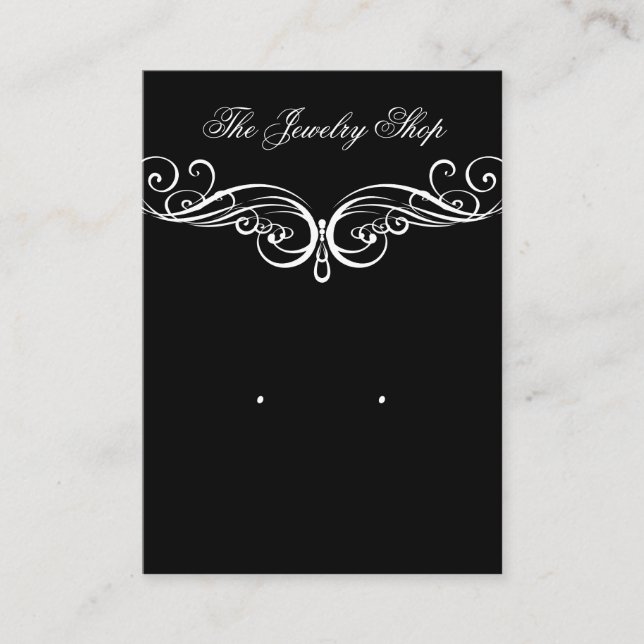 Elegant Earring Jewelry Display Cards (Front)