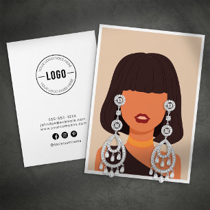 Elegant Earrings Display Card Add your Logo