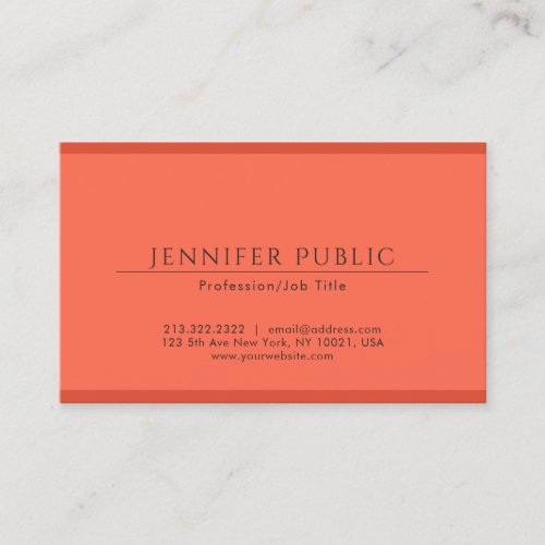 Elegant Earth Colors Professional Modern Template Business Card