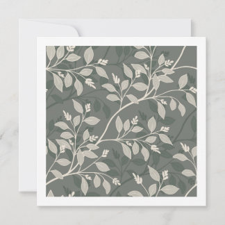 Elegant Earthy Botanical Wandering Leaves Note Card