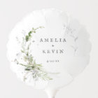 Elegant Earthy Greenery Personalized Names Date