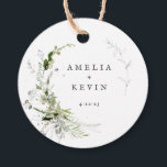 Elegant Earthy Greenery Personalized Names Date  Favor Tags<br><div class="desc">Completely customizable,  this design features elegant greenery that frames your details. Perfect for any beautiful event. This is part of my collection called "Earthy Greenery." Thank you for your support and interest in my design(s),  and be sure to visit my shop to see more of my designs.</div>