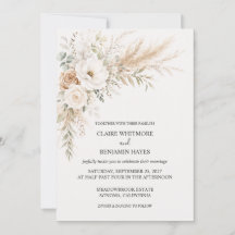 Elegant Earthy Pampas Botanical Wedding
