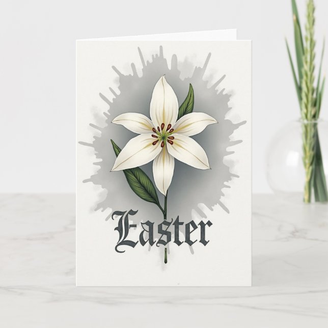 Elegant Easter Bloom Card (Front)