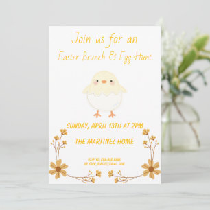 Elegant Easter Brunch & Egg Hunt Invitation