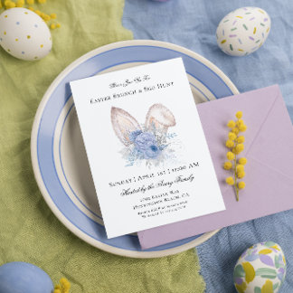 Elegant Easter Brunch Egg Hunt Invitation