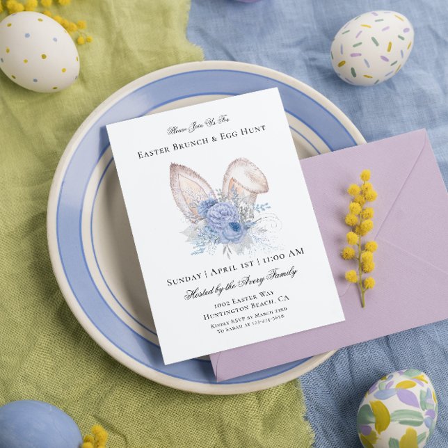 Elegant Easter Brunch Egg Hunt Invitation (Creator Uploaded)