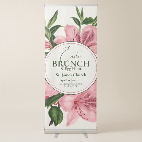 Elegant Easter Brunch  Egg Hunt Lily Event Banner