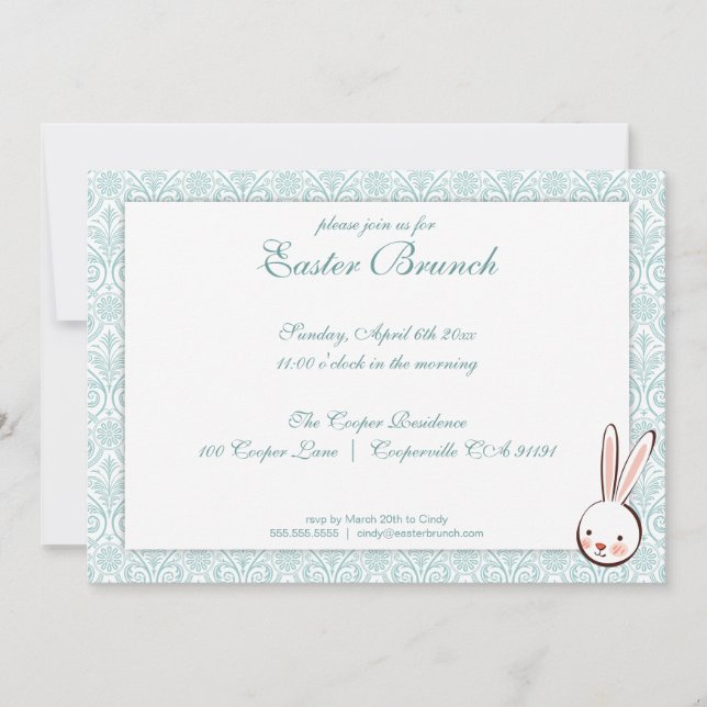 Elegant Easter Brunch Invitation (Front)