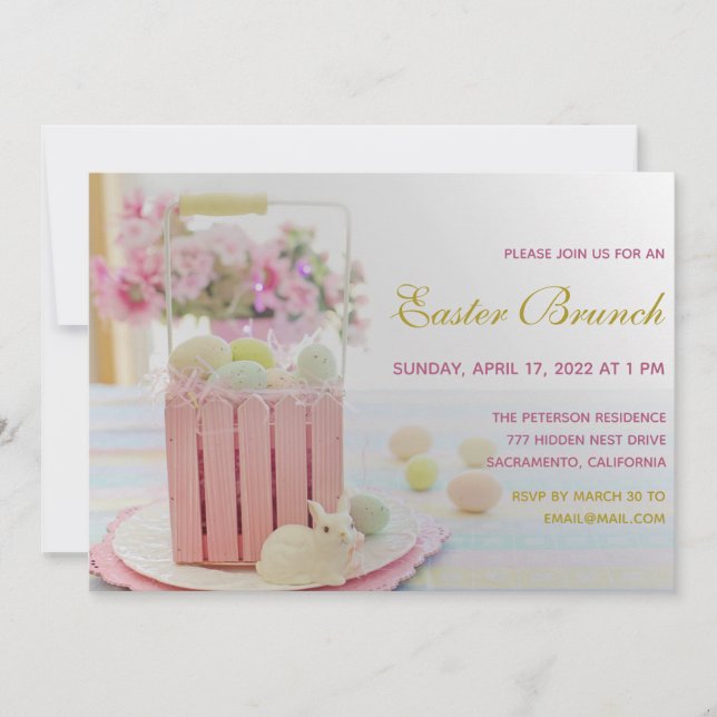 Elegant Easter Brunch Invitation (Front)
