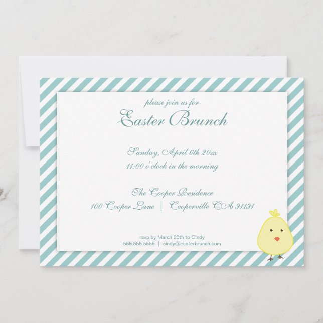 Elegant Easter Brunch Invitation (Front)