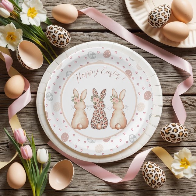 Elegant Easter Bunny custom Paper Plates (Elegant Easter Bunny custom Paper Plates)