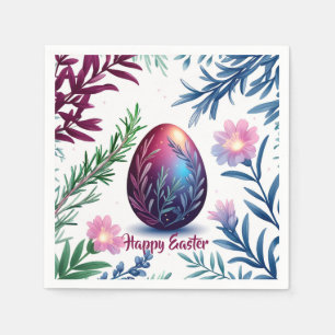 Elegant Easter Egg Botanical Art Napkins