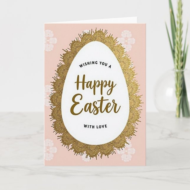 Elegant Easter Greeting Card (Front)