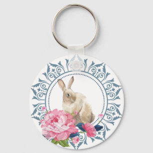 Elegant Easter Rabbit Keychain