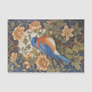 Elegant Eastern Bluebird William Morris Inspired Tissue Paper