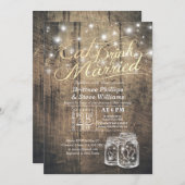 Elegant EAT Drink & Be Married Wedding Invitations (Front/Back)
