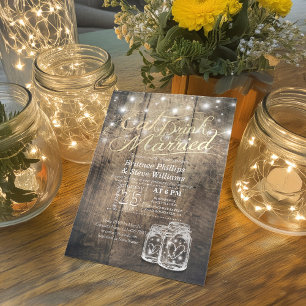 Elegant EAT Drink & Be Married Wedding Invitations